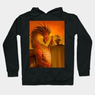 Fantasy Dragon and Knight Art Hoodie